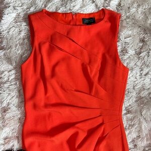 Tahari ASL Orange Sheath Dress
